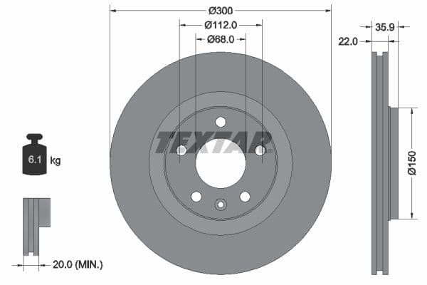 Disc frana TEXTAR PRO 92137103