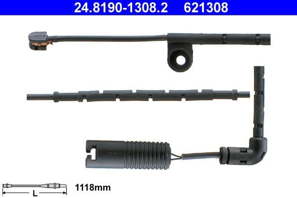senzor de avertizare,uzura placute de frana ATE 24.8190-1308.2