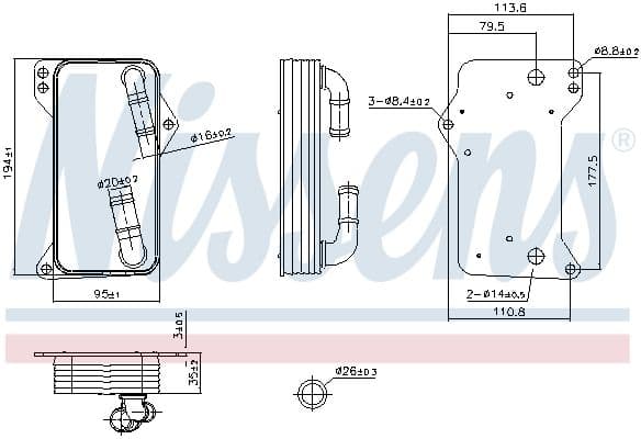 Radiator racire ulei, cutie de viteze automata NISSENS ** FIRST FIT ** 91505
