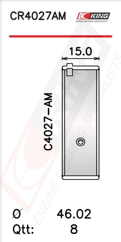 Cuzinet bielă KING CR4027AM1.0