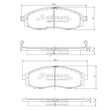set placute frana,frana disc NIPPARTS J3601088