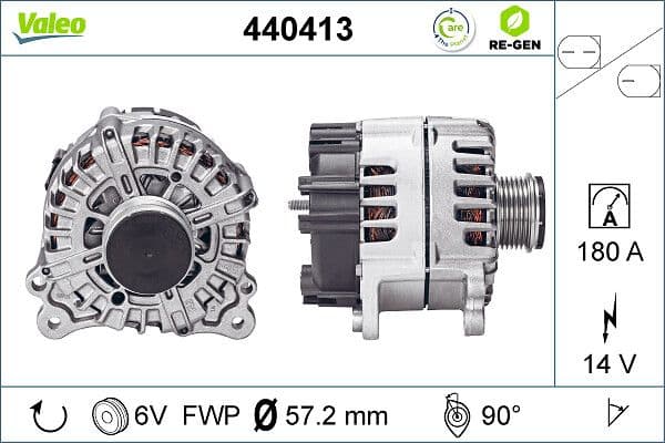 Generator / Alternator VALEO RE-GEN REMANUFACTURED 440413