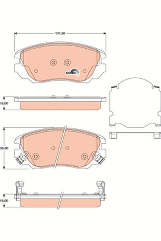 set placute frana,frana disc TRW COTEC GDB1782