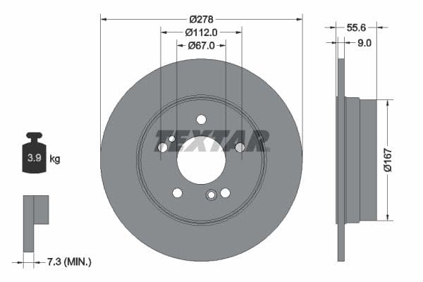 Disc frana TEXTAR PRO 92032703