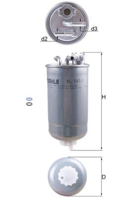 filtru combustibil MAHLE KL 147/1D