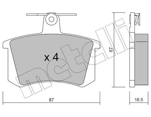 set placute frana,frana disc METELLI 22-0048-0