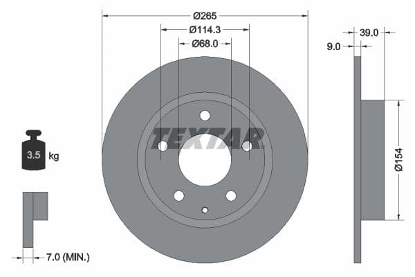 Disc frana TEXTAR PRO 92267703