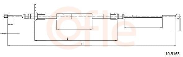 Cablu, frana de parcare COFLE 10.5165