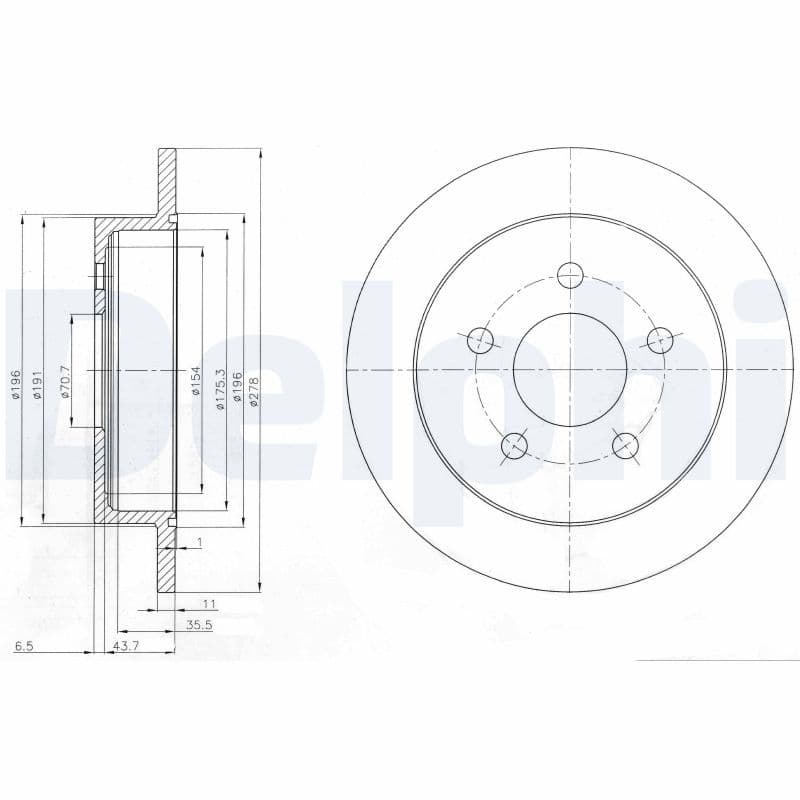 Disc frana DELPHI BG3143