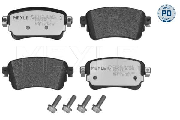 set placute frana,frana disc MEYLE -PD: Advanced performance and design. 025 225 8818/PD