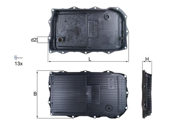 Baie ulei, cutie viteze automata MAHLE HX 184KIT