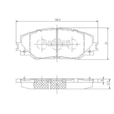 set placute frana,frana disc NIPPARTS N3602138