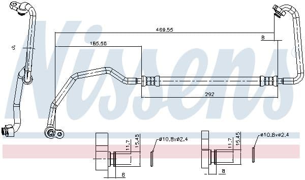 conducta inalta presiune,aer conditionat NISSENS 84040