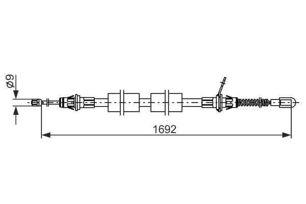 Cablu, frana de parcare BOSCH 1 987 482 925