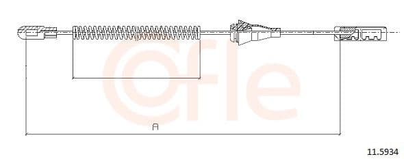 Cablu, frana de parcare COFLE 11.5934