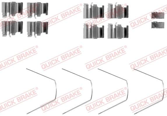 Set accesorii, placute frana QUICK BRAKE 109-1651