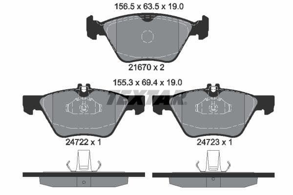 set placute frana,frana disc TEXTAR Q+ 2472201