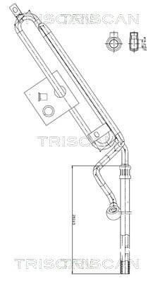 Furtun hidraulic, sistem de directie TRISCAN 8516 11022