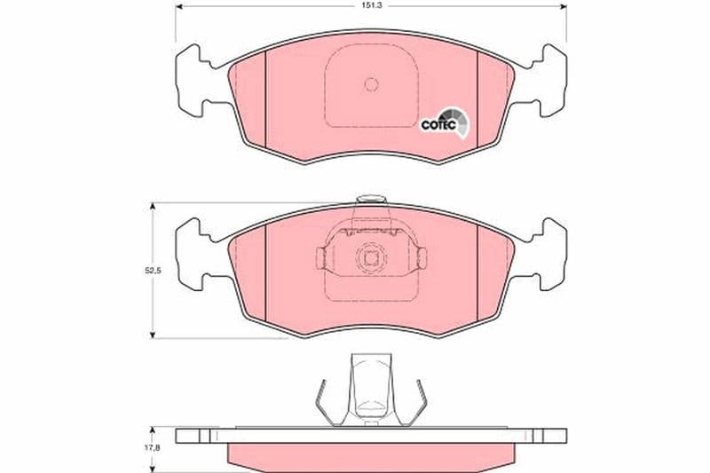 set placute frana,frana disc TRW COTEC GDB1383
