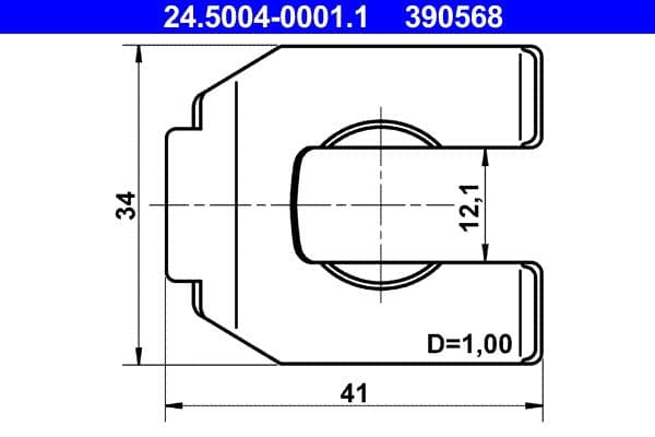 Suport, furtun frana ATE 24.5004-0001.1