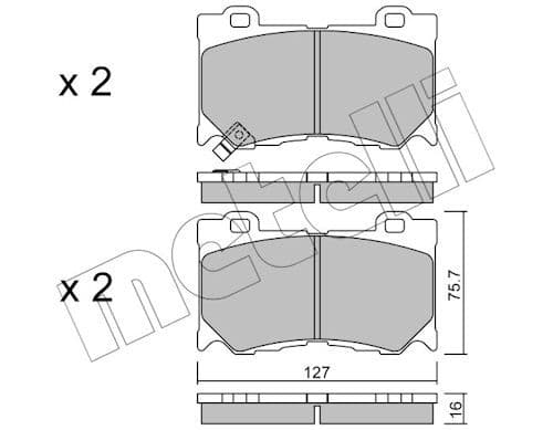 set placute frana,frana disc METELLI 22-1029-0