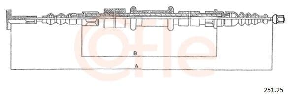Cablu, frana de parcare COFLE 92.251.25
