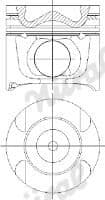 Piston NÜRAL DuraBowl ® 87-427400-30
