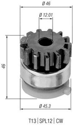Pinion electromotor MAGNETI MARELLI 940113020294