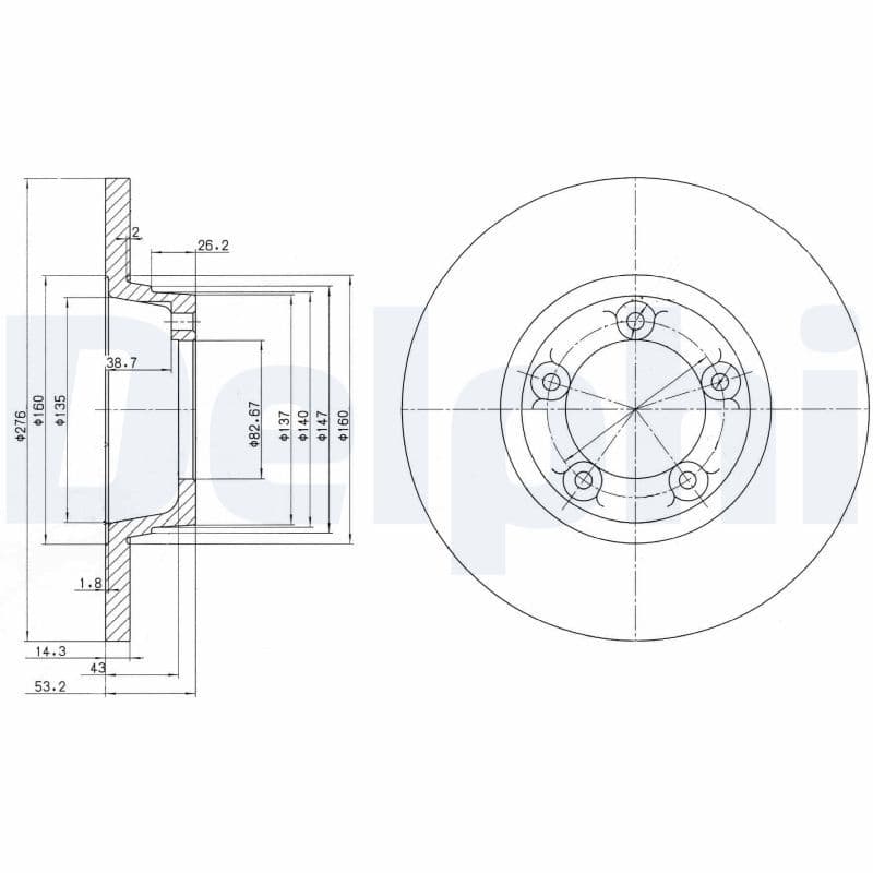 Disc frana DELPHI BG2159