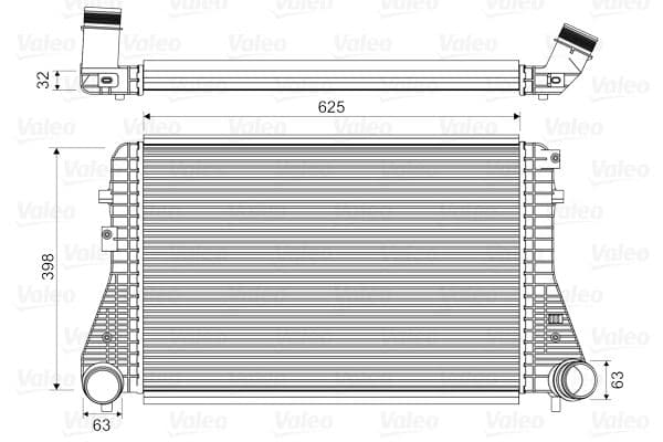 Intercooler, compresor VALEO 818674