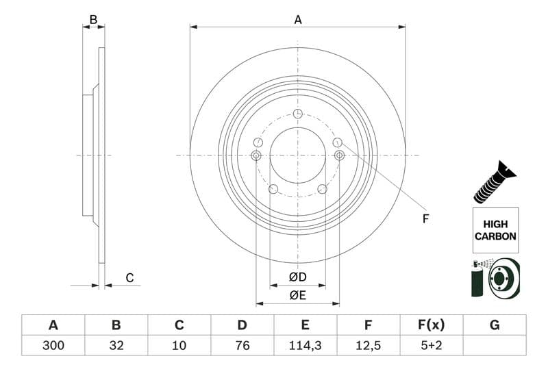 Disc frana BOSCH 0 986 479 H01