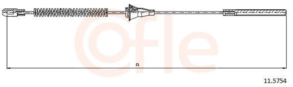 Cablu, frana de parcare COFLE 11.5754