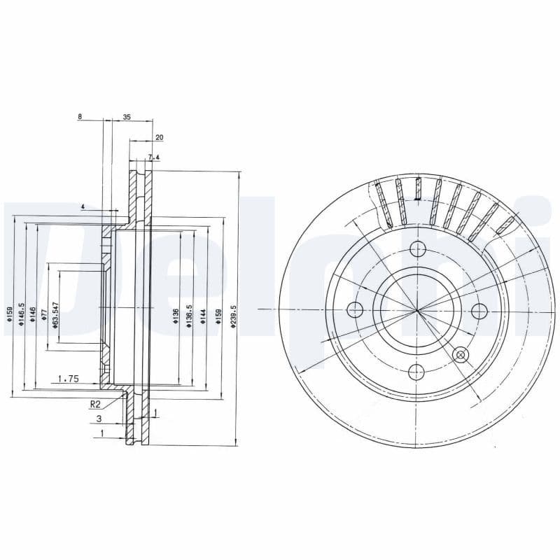Disc frana DELPHI BG2440