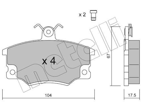 set placute frana,frana disc METELLI 22-0030-1