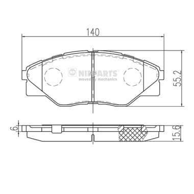 set placute frana,frana disc NIPPARTS N3602149