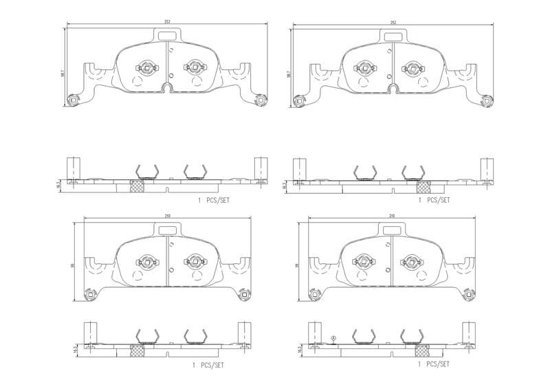 set placute frana,frana disc BREMBO XTRA LINE - Ceramic P85164NX