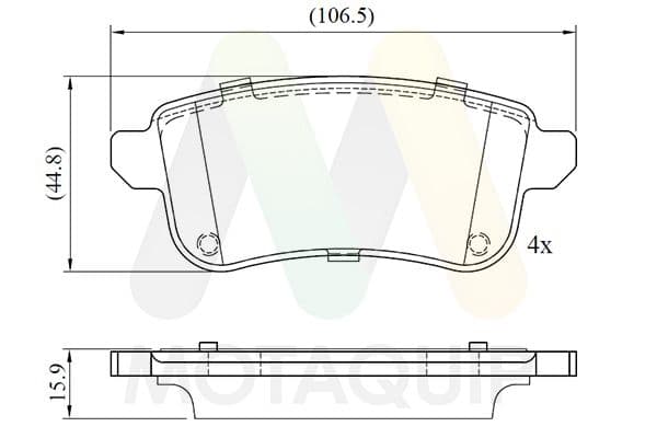 set placute frana,frana disc MOTAQUIP LVXL2047