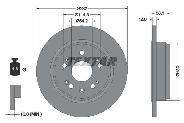 Disc frana TEXTAR 92144500