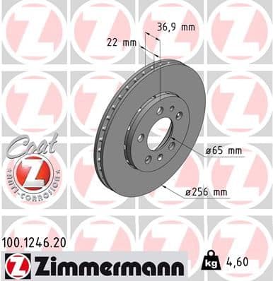 Disc frana ZIMMERMANN COAT Z 100.1246.20