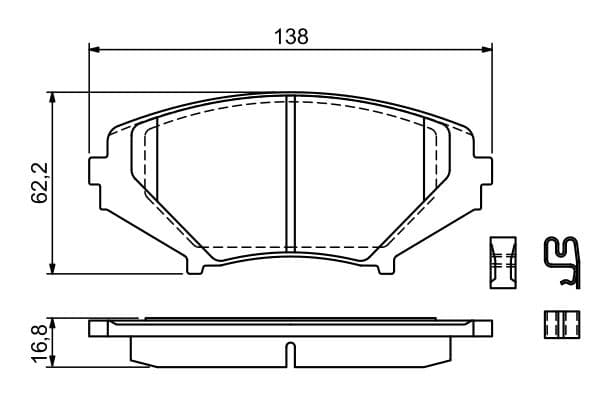 set placute frana,frana disc BOSCH 0 986 494 220
