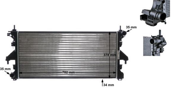 Radiator, racire motor MAHLE BEHR CR 886 000S
