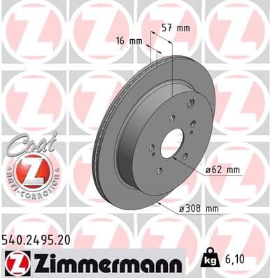 Disc frana ZIMMERMANN COAT Z 540.2495.20