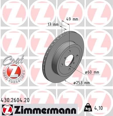Disc frana ZIMMERMANN COAT Z 430.2604.20
