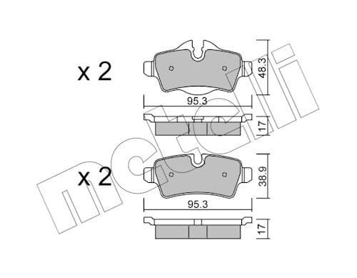 set placute frana,frana disc METELLI 22-0769-0