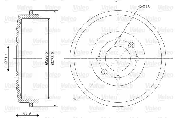Tambur frana VALEO 237000