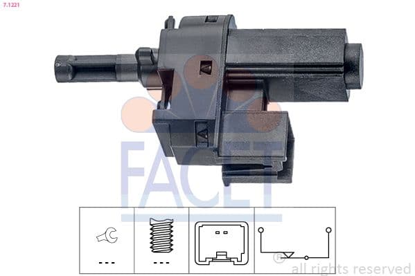Comutator, actionare ambreiaj (Tempomat) FACET Made in Italy - OE Equivalent 7.1221