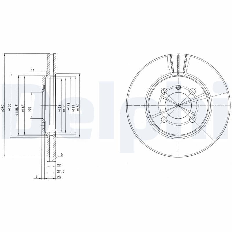 Disc frana DELPHI BG2347