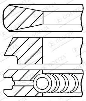 Set segmenti piston GOETZE ENGINE LKZ-Ring® 08-424000-00