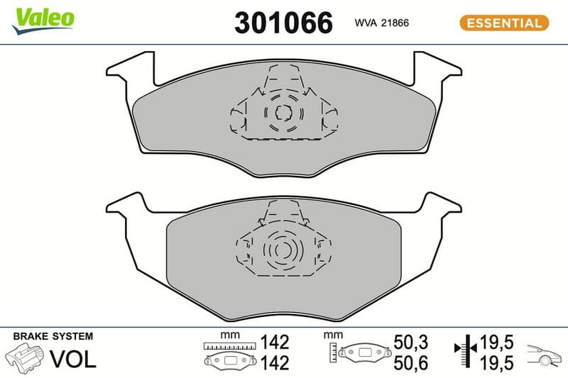 set placute frana,frana disc VALEO FIRST 301066