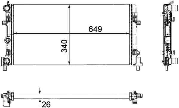 Radiator, racire motor MAHLE BEHR *** PREMIUM LINE *** CR 1096 000P